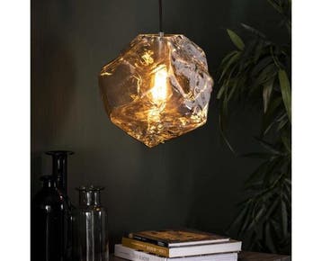 Hanglamp Rocky Chromed - Glas, Ophalen of Verzenden, Nieuw