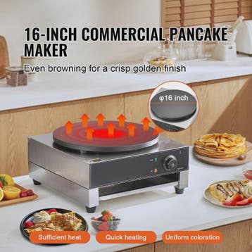 Professionele Crêpemaker 16 Inch - Elektrisch, Anti-aanbak &, Verzenden, Nieuw in verpakking