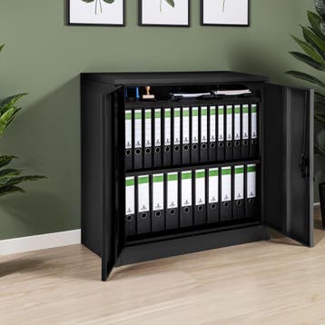 Archiefkast met 3 planken 90x40x90 cm - zwart, Huis en Inrichting, Verzenden, Nieuw