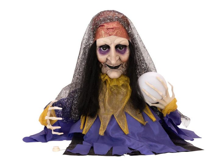Halloween Figuur Waarzegster, Geanimeerd 50cm, Kinderen en Baby's, Speelgoed | Poppen, Overige typen, Nieuw, Verzenden