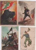 Italië - Militair, Propaganda, Tweede Wereldoorlog -, Verzamelen, Gelopen