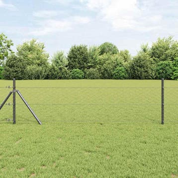 vidaXL Hexagon Hek 1 x 50 m PVC Grijs, Verzenden, Nieuw, Kunststof