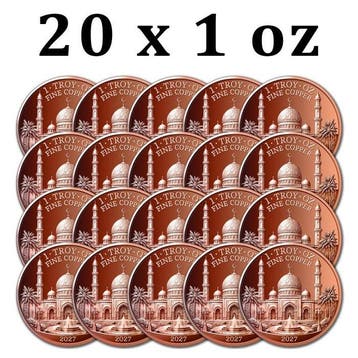 Verenigde Staten. 20 x 2027 1 oz Shahada Mosque Copper Round