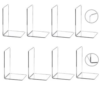 Transparante Acryl Boekensteunen Set – L-Vorm Boekhouders Pl, Verzenden, Nieuw