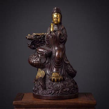Guanyin op draak - Brons - China (Zonder minimumprijs)