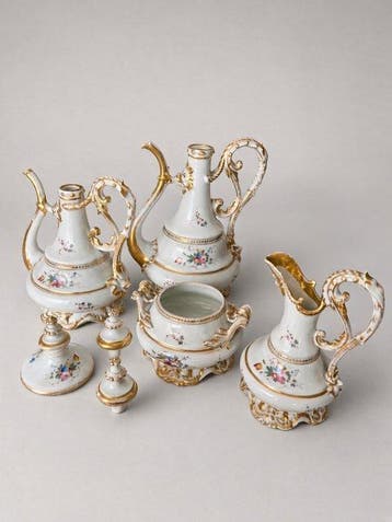 Koffieservies (4) - An Antique 19th-Century Old Paris