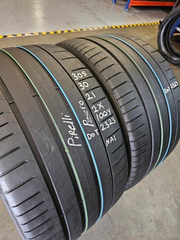 305/30/21 100Y PIRELLI PZERO NA1 D23 6MM PROFIEL*, Ophalen, Gebruikt, 21 inch, 305 mm