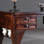 Groot Coromandel bureau met bureaustoel Art Deco ca 1910 No, Antiek en Kunst, Ophalen of Verzenden