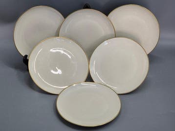 Seltmann Weiden Porzellan Teller Set 6-teilig Goldrand -