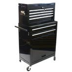 Gereedschapswagen zwart met opzetkist hoog, Verzenden, Nieuw