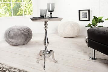 Filigraan bijzettafel TRAYFUL 55cm zilveren aluminium, Ophalen of Verzenden, Nieuw