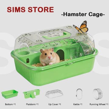 Ruime Dubbellaagse Hamsterkooi - Transparant & Draagbaar met, Dieren en Toebehoren, Verzenden, Nieuw