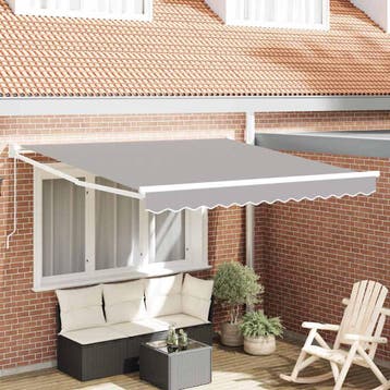 vidaXL Handmatige Zonnescherm 3 x 2,5 m Lichtgrijs 100%, Verzenden, Nieuw