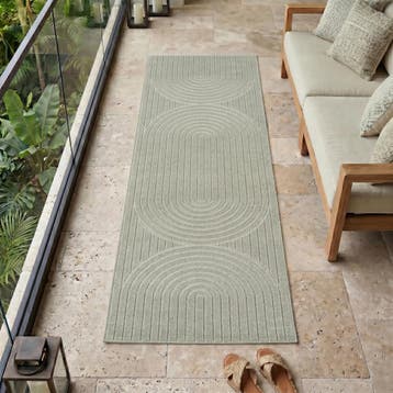 Japandi Vloerkleed | Nova | Bogen | Groen | 140x200 cm, Verzenden, Nieuw