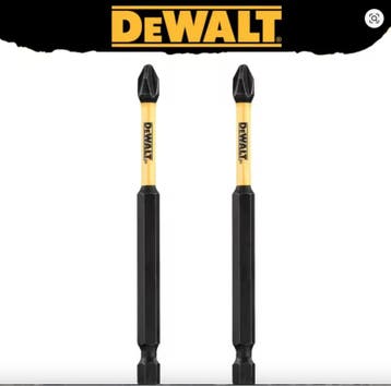 Bitset van DeWALT - Bitset PH2, 2 stuks 89mm kruiskop, Verzenden, Nieuw