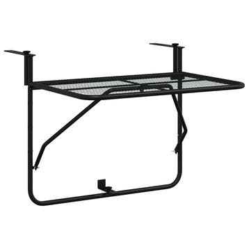 Balkontafel Zwart Staal | Tweedekansje | OP=OP, Tuin en Terras, Ophalen of Verzenden, Zo goed als nieuw, Rechthoekig, Metaal