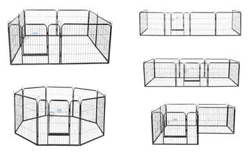 Hondenkennel | Hondenren | Puppyren | 8 panelen 80x60cm, Verzenden, Nieuw