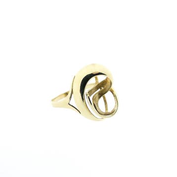 Vintage gouden fantasie ring., Gebruikt, 19 tot 20, Ophalen of Verzenden, Dame