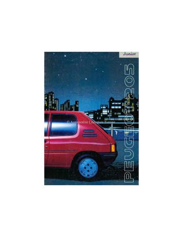 1990 PEUGEOT 205 JUNIOR BROCHURE NEDERLANDS, Boeken, Nieuw, Peugeot, Author