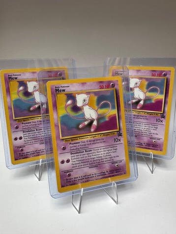 Pokémon - 3 Card - Mew Foil, Promo card - WOTC - Base set, Nieuw