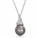 Halsketting - 18 karaat Witgoud - 0.06ct. tw. Diamant, Nieuw