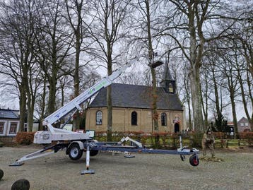 Huren? Hoogwerker Telescoophoogwerker Ommelift 2500 25,10m, Ophalen of Verzenden
