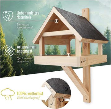wildtier herz I XL Vogelhuis voor aan de muur, weerbestendig, Huis en Inrichting, Verzenden, Zo goed als nieuw