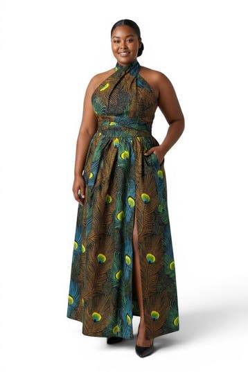 Afrikaanse print Infinity Multiway Maxi Jurk - Verstelbare S, Kleding | Dames, Rokken, Ophalen of Verzenden, Nieuw