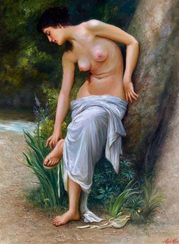 BarBeni (1981) - The bath - After William Adolph Bouguereau