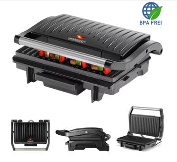 Contactgrill zwart 1500W (Kook-Bakplaten, Voor in Huis), Verzenden, Nieuw