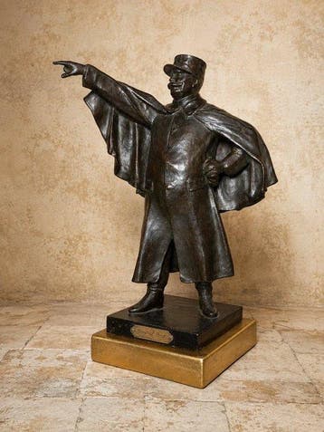 sculptuur, Vol bronzen Général FOCH van Pièrre De Soette