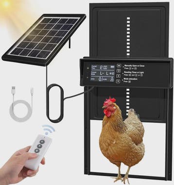 Automatische Kippenhok Deur - Zonne-energie & USB Opladen, Dieren en Toebehoren