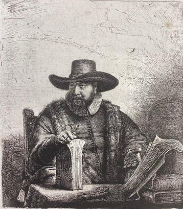 Rembrandt Harmensz van Rijn (1606-1669), after - Ritratto, Antiek en Kunst