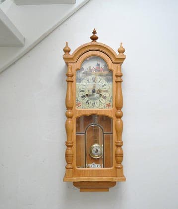 Regulateur wandklok - Antiek - Eik - 1960-1970