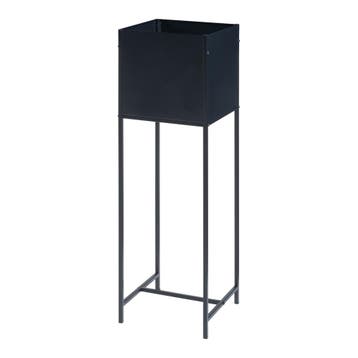 [en.casa] Plantenstandaard Porsgrunn 100x30x30 cm zwart, Verzenden, Nieuw