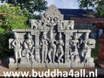 Buddha tempel muur borobudur yogyakarta indonesia. boeddha, Ophalen of Verzenden, Nieuw, Steen, Boeddhabeeld