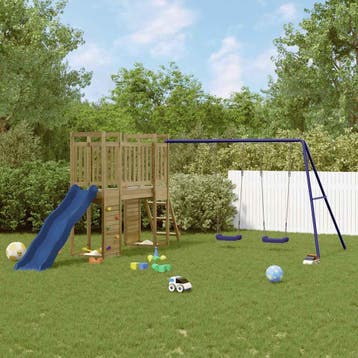 vidaXL Speelhuis geïmpregneerd grenenhout, Kinderen en Baby's, Verzenden, Nieuw