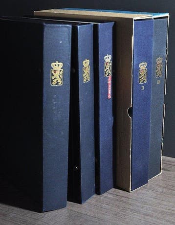 Accessoires België - Doos vol met diverse lege DAVO albums, Postzegels en Munten, Gestempeld