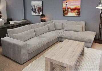 Hoekbank Terheijden - hoekbanken - Zilver, Nieuw, 150 cm of meer, Stof, 250 tot 300 cm