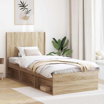 vidaXL Hoofdbord Sonoma Eiken, Verzenden, Nieuw, Bruin, Hout