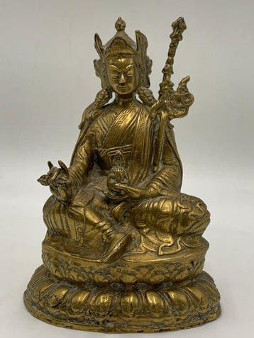 Padmasambhava Guru Rinpoche - Brons - Nepal - Eind 20e eeuw