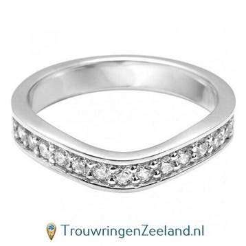 Aanschuifring in 9/18 karaat witgoud of platina 950 in U-..., Verzenden, Nieuw