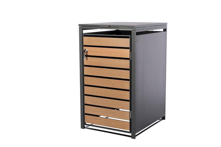 Containerberging staal houtlook enkel, Tuin en Terras, Bergingen en Tuinkasten, Verzenden