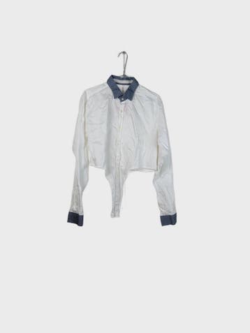 NOBRAND Shirt Blouse Dames maat M Wit Vintage, Ophalen of Verzenden, Nieuw