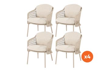 Set van 4 - 4SO Puccini dining tuinstoelen, Verzenden, Nieuw, Overige materialen