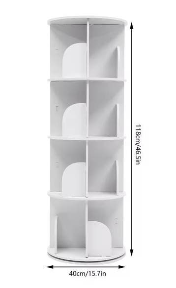 Draaibare Boekenkast – 4-Laags 360° Rek met 16 Vakken, Huis en Inrichting, Kasten | Boekenkasten, Verzenden, Nieuw
