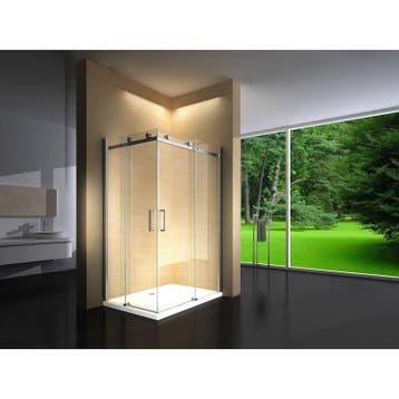 Douchecabine 120X90 Vierkant Vivo LB- Helder Glas - Links, Ophalen of Verzenden, Nieuw