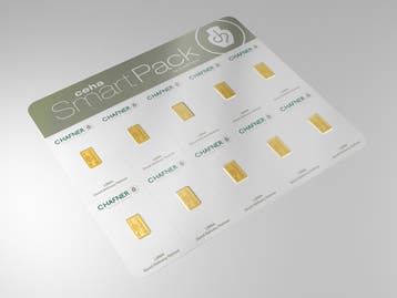 10 x 1 gram goudbaar Smartpack C.Hafner LBMA gecertificeerd, Postzegels en Munten, Verzenden, Goud