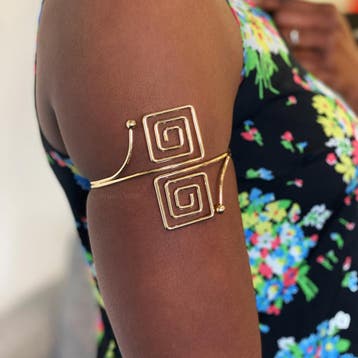 Afrikaanse stijl bovenarm Bangle armband sieraad - Square -, Ophalen of Verzenden, Nieuw