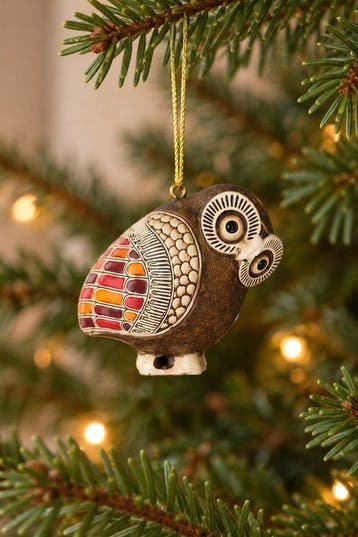 Kerstboomversiering (5) - Hars - Kerstornament met uil, Nieuw